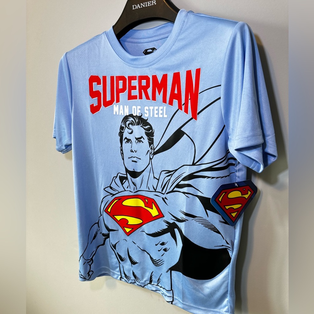 Brand New Boys Superman T-Shirt XL/TG 100% Polyester DC Comics Licensed